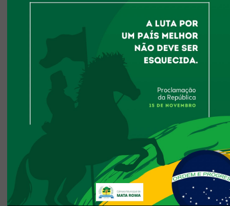 Hoje celebramos a Proclamação da República, um momento que representou a busca por um novo caminho para a nossa nação